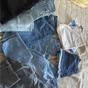 Assorted Blue Denim Jeans Collection size 12 to 15 jeans 8 pair